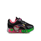 Trend Adımlar Siyah Kız Çocuk Işıklı Bebe Sneaker