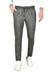 DeepSEA Erkek Füme Beli Lastikli Slim Fit Likralı Duble Paça Penye Spor Pantolon 2502385