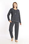 Etoile %100 Pamuk Uzun Kol Kadın Pijama Takımı