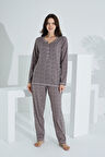 Etoile %100 Pamuk Uzun Kol Kadın Pijama Takımı