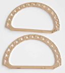 Light gold  renk, zincir görünümlü  metal çanta  sapı