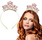 Birthday Princess Kristal Taç – Altın Kaplama TdrTR