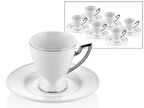 Venice Platin 6lı Yaldızlı Kahve Fincanı Takımı