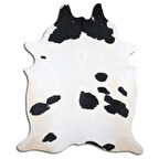 Hakiki Deri Dana Postu Siyah Beyaz 190 x 230 cm - 31987