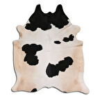 Hakiki Deri Dana Postu Siyah Beyaz 170 x 210 cm - 66012