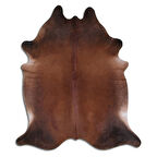 Hakiki Deri Dana Postu Düz Kahve 180 x 210 cm - 60533