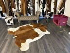 HAKİKİ DERİ DANA POSTU KAHVE - BEYAZ 185 x 220 - 0801000070