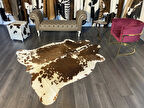 HAKİKİ DERİ DANA POSTU KAHVE - BEYAZ 180 x 220 - 0801000088