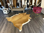 HAKİKİ DERİ DANA POSTU KAHVE - BEYAZ 180 x 215 - 0801000138
