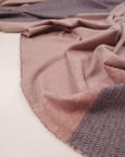 Pembe Mor Panolu Jakarlı İnterlok Kumaş Esnek Yumuşacık Hırkalık & Kazaklık 150x110cm (Her Pano)