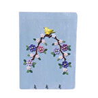 Uretti - Fatma 4830 El Yapımı Seramik Çiçekli Kuşlu Anahtarlık - Duvar Askılığı