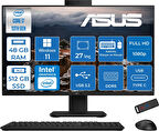 Asus V470VAK Intel Core I7-13620H 48GB Ddr5 512GB SSD 27'' Fhd 100Hz 300NITS Windows 11 Home Siyah Allınone Bilgisayar ASI716512B0DH22+ZETTAUSBBELLEK