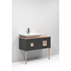 Zürih 100 Cm Beyaz Lavabolu Alt Modül