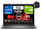 Dell Latitude 3550 Intel Core I7 1355U 16GB Ddr5 512GB SSD  15.6" Fhd IPS MX570 Freedos Taşınabilir Bilgisayar WN012L54501402+ZETTAÇANTA