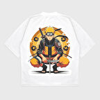 Oversize 'Narutoo' Baskılı T-Shırt