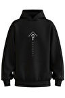 Oversize 'Fall' Baskılı Kapşonlu Hoodie Sweatshirt