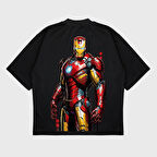 Oversize 'Iron Man' Baskılı T-Shırt