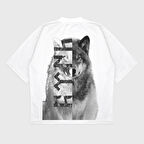 Oversize 'Kurt' Baskılı T-Shırt