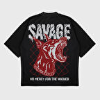 Oversize 'Savage' T-Shırt