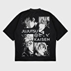 Oversize 'Jujutsu' Baskılı T-Shırt