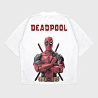 Oversize 'Deadpool' Baskılı T-Shırt