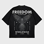 Oversize 'Freedom' T-Shırt