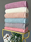 90X150 RENKLİ MİDYE BANYO HAVLUSU-GÜL KURUSU