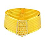 Bilezikhane Taşlı 7 sıralı hasır kelepçe 22 ayar altın