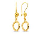 Bilezikhane Uzayyolu tekli küpe 22 ayar altın