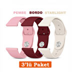 Huawei Watch 3 GT GT2 GT2e GT3 GT4 GT5 Pro SE Elite 46mm Uyumlu 22mm 3'lü Paket Silikon Kordon Seti