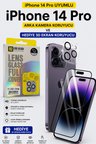 İPhone 14 Pro Uyumlu Arka Kamera Koruyucu+ Full Ekran Koruyucu Seti̇