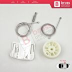 Renault Megane MK2 2002-2008 4/5 Kapı 82000280068 İçin Arka Sağ Kapı Cam Kriko Tamir Seti