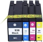 HP OfficeJet Pro 9730 938 4 Renk İthal Muadil kartuş Seti/Siyah 1.250 Sayfa/Renkliler 800 Sayfa, CX-015