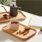 2 Adet Bambu Dikdörtgen Servis Tabağı, Sunum Seti (30x20 cm) Bambu 30 x 20