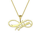 Atatürk İmzalı Zülfikar Sonsuzluk Gümüş Kolye - Altın