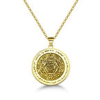 Hz.Süleyman Mührü Gümüş Kolye - Altın