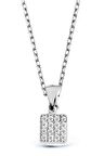 Zirkon Taşlı 925 Ayar Gümüş Kare Kolye - N134601