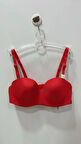 Belvü Straplez Dolgusuz Mikro Tulum Kırmızı Sütyen