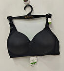 NERGİZ Kadın Puantiye Desenli  C CUP Toparlayıcı Sütyen -siyah