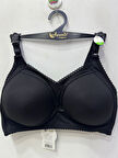 Nergiz Kadın Desteksiz Toparlayıcı Dantel Detaylı Siyah Sütyen