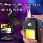 ELEKTRİKLİ ÇAKMAK  GAZSIZ USB  ŞARJLI EL FENERİ