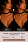 Minimal Siyah Kadife Choker & Kalp Detaylı Çelik Zincir Kolye – Zarif ve Şık Tasarım