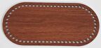 Ahşap 25x12 cm oval çanta tabanı (koyu renk)
