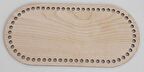 Ahşap 30x12 cm oval çanta tabanı (açık renk)