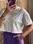 PULLU CROP TSHİRT