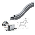 Pimapen Pvc Kapı Pencere Fitili Contası 60 Metre Gri