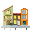 Bizim Sokak El Yapımı Ahşap Anahtarlık