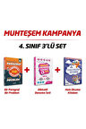 4 Sınıf Muhteşem 3 Lü Set (bir Paragraf Bir Problem---dikkatli Deneme Sınavı---hızlı Okuma Kitabım)