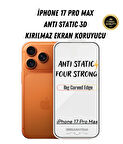 iPhone 17 Pro Max Anti-Static 3D Toz Tutmayan Kırılmaz Ekran Koruyucu