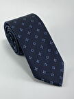  Lacivert Mavi Desenli Kravat